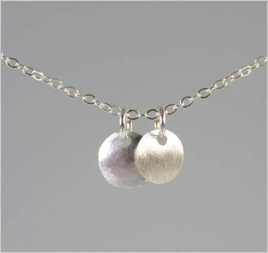Dainty Sterling Silver Circle Necklace