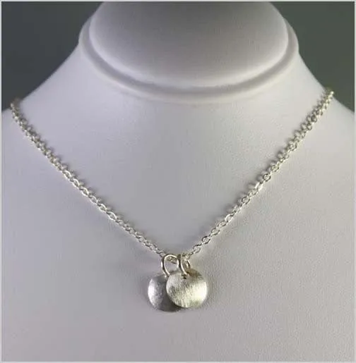 Dainty Sterling Silver Circle Necklace