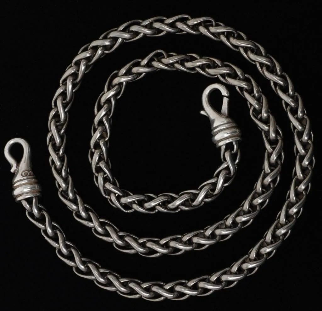 David Yurman 6mm Wheat Chain - Sterling Silver & Titanium