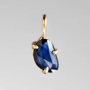 Daybreak Freeform Sapphire Charm No. 2 | Blue Sapphire | 14k Yellow Gold