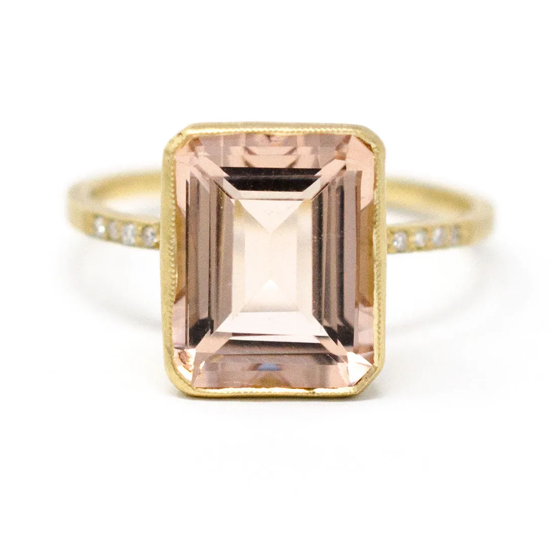 Delicate Petal Pave Cocktail Ring