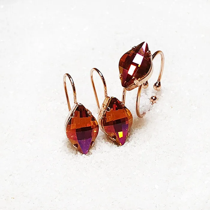 Dex Orange Swarovski Ring