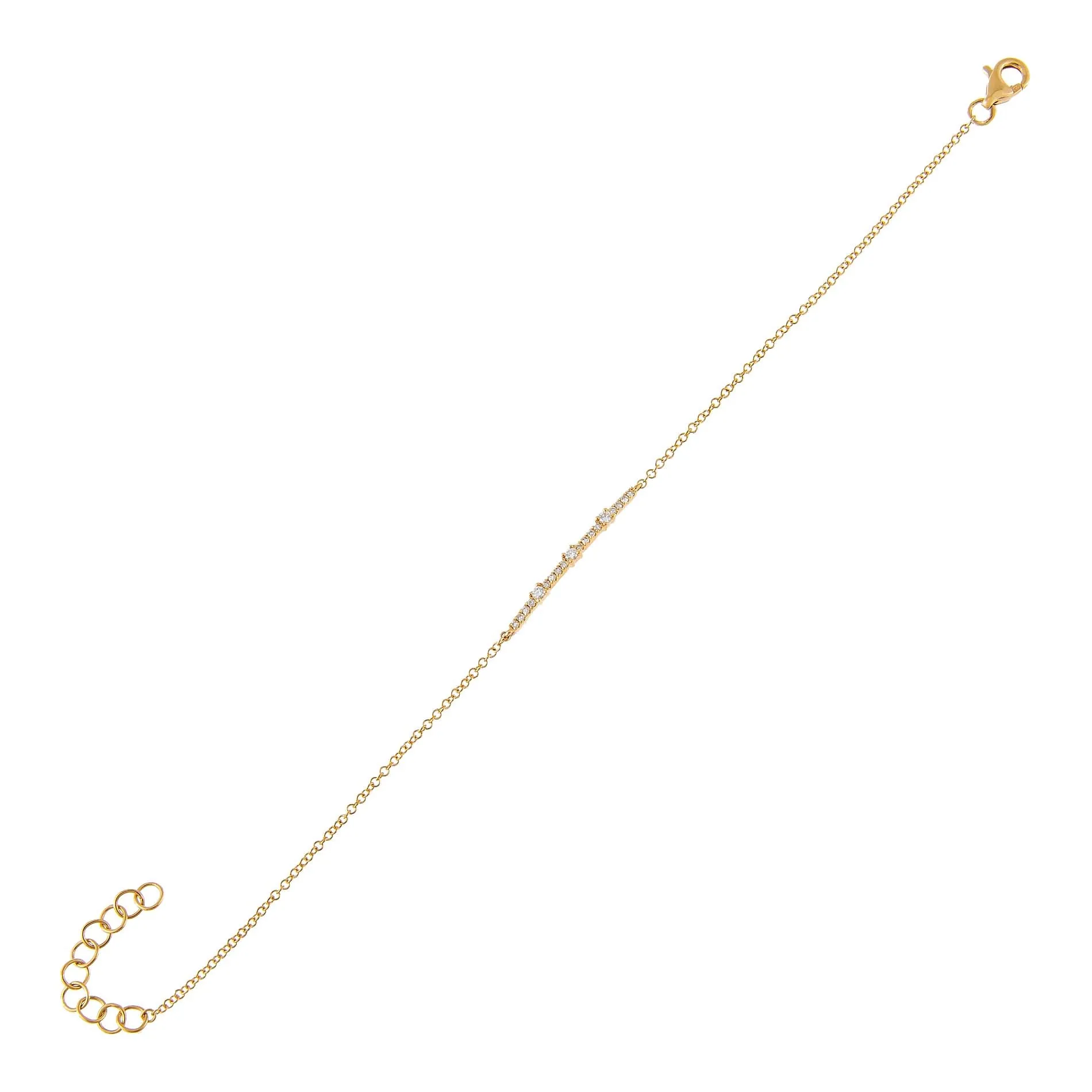 Diamond Bar Bracelet 14K