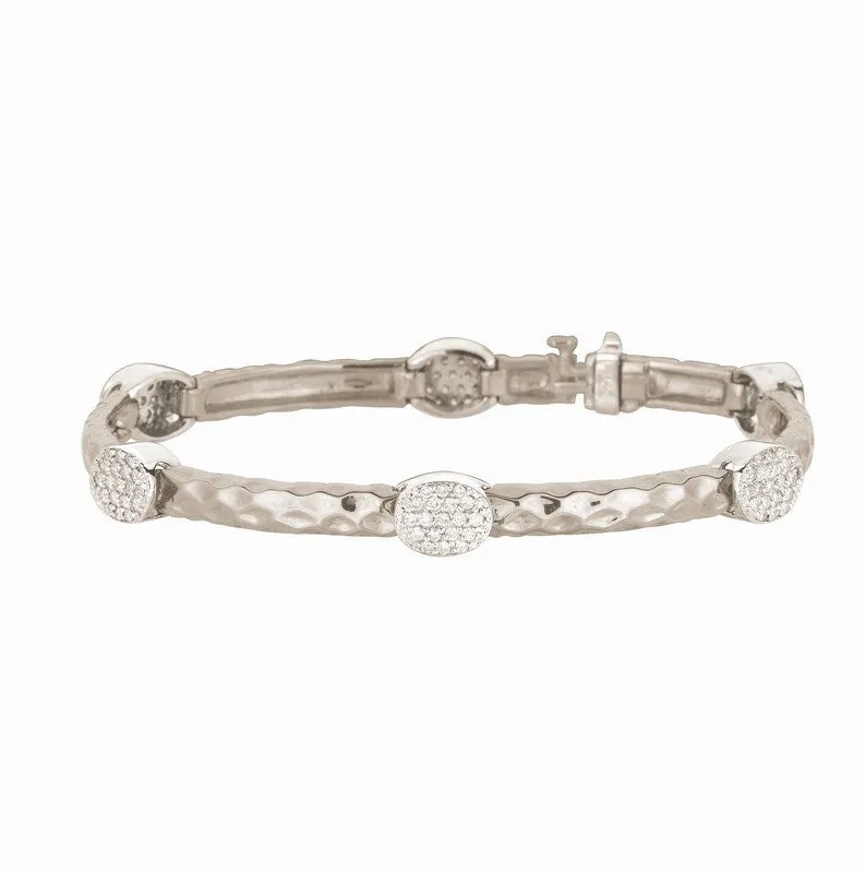 DIAMOND OVAL BRACELET 14K GOLD (1.01 CTW)