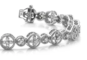 Diamond Sand Dollar Diamond Bracelet with 2.03 ct.(finished) 1.8mm, 2.2mm