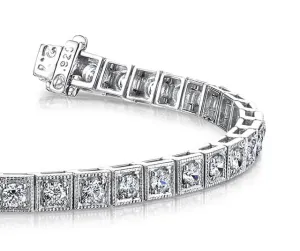 Diamond Square Link Diamond Bracelet with 1.76 ct.(finished) 2.2mm