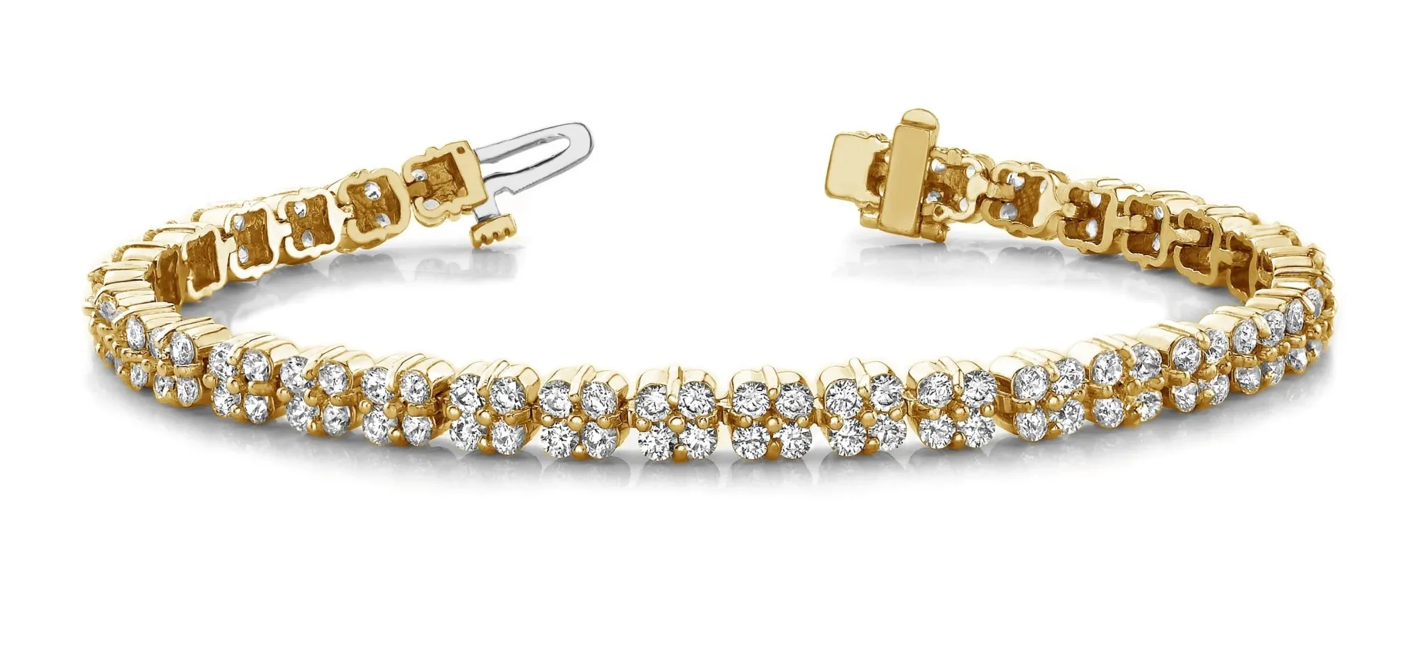 Diamond Squares Diamond Bracelet with 2.99 ct.(finished) 1.5mm