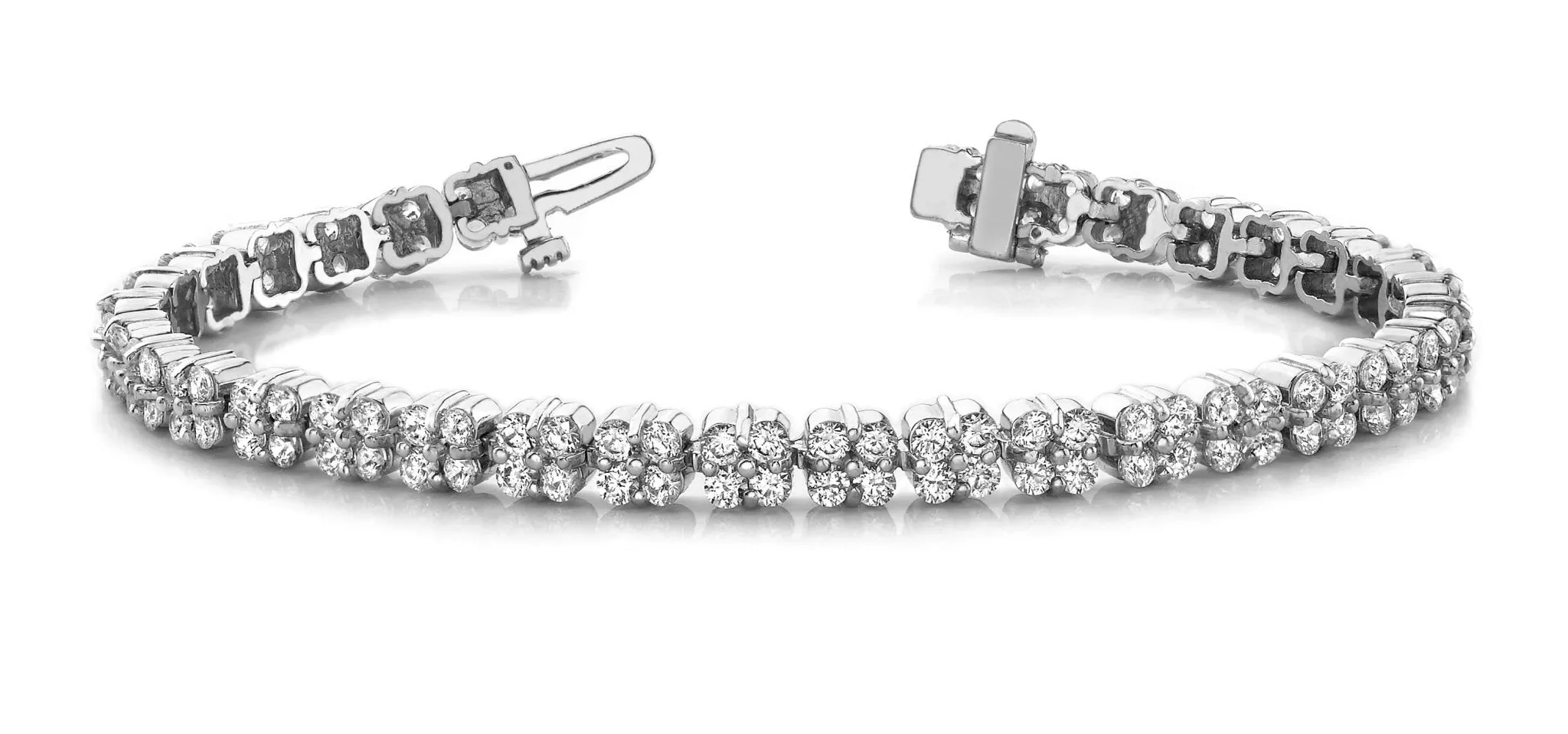 Diamond Squares Diamond Bracelet with 2.99 ct.(finished) 1.5mm