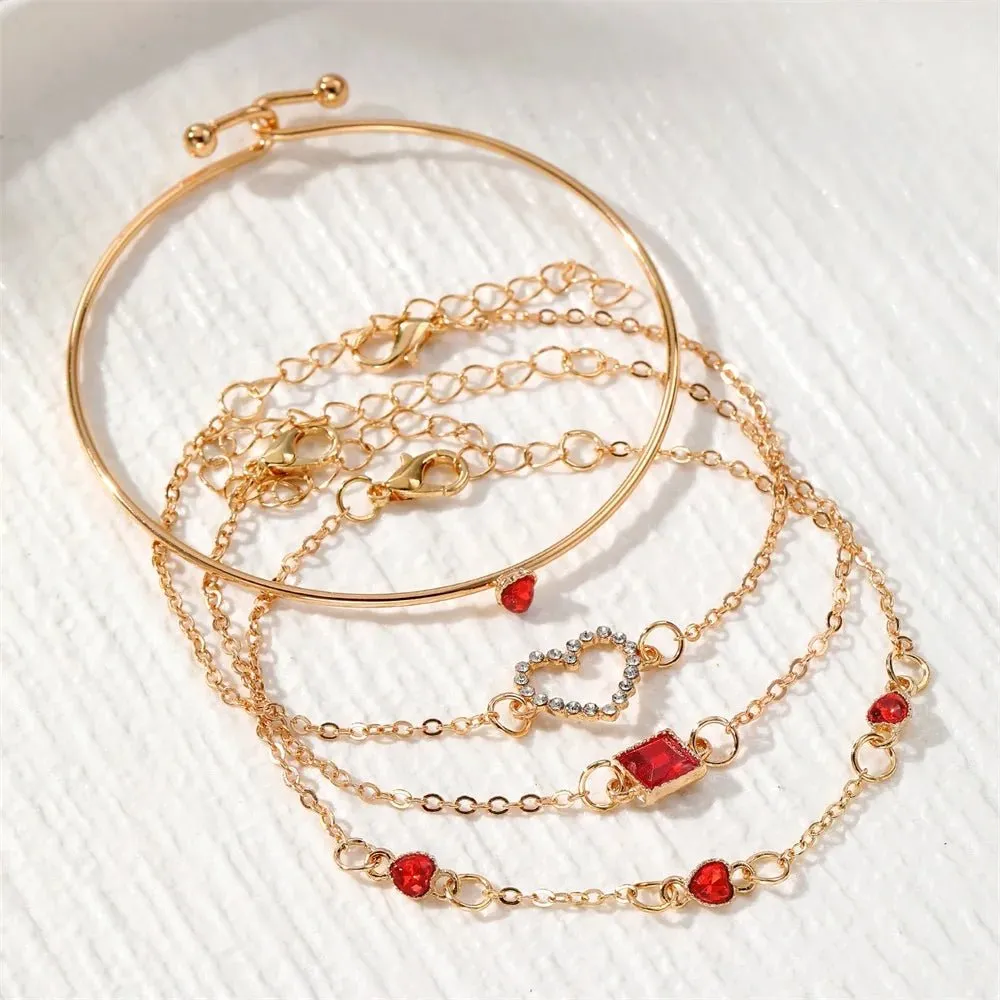 Diamond Statement Bracelet Stacks