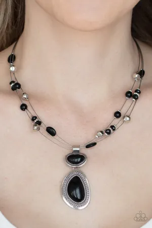 Discovering New Destinations Black Paparazzi Necklace