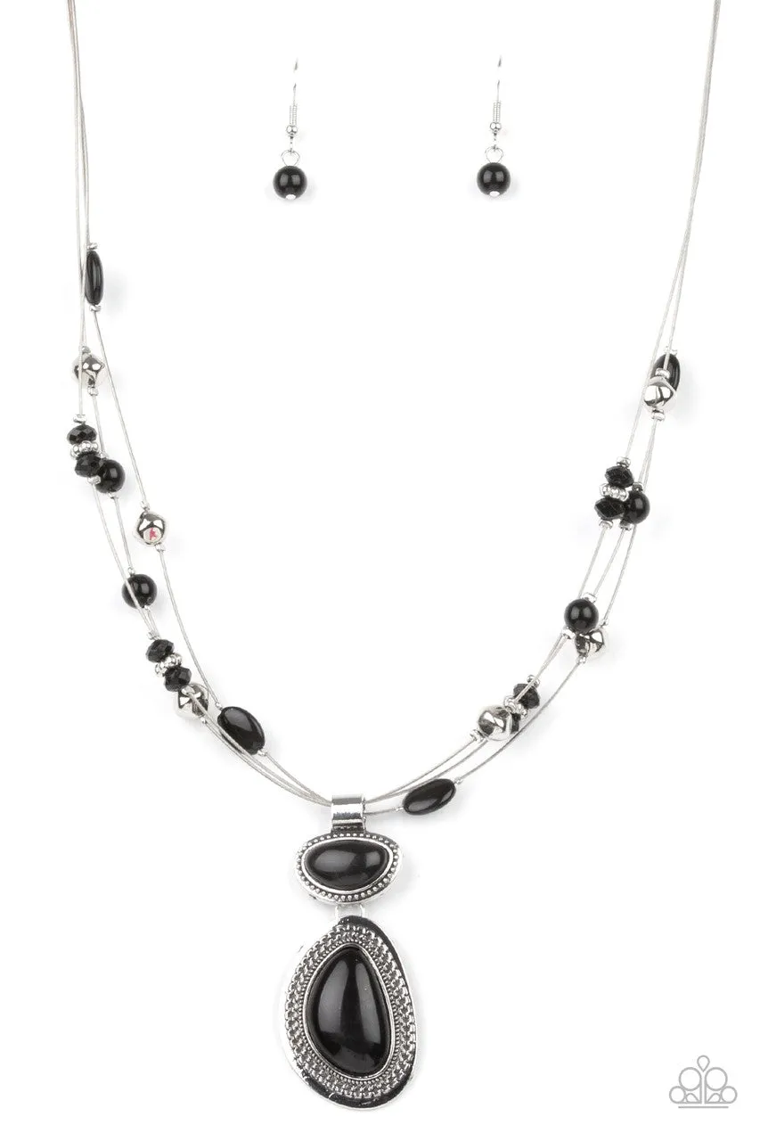 Discovering New Destinations Black Paparazzi Necklace