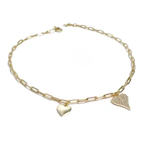 Double Heart Anklet