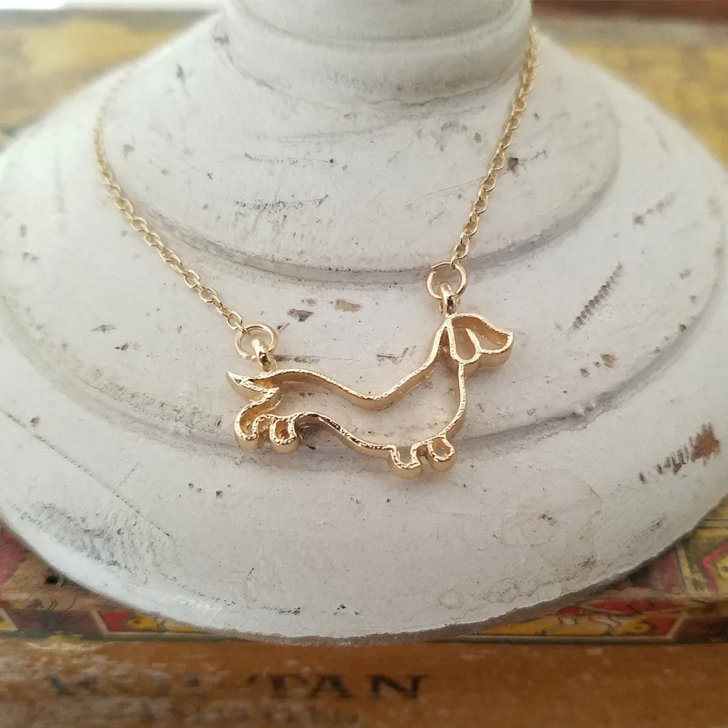 Doxie Necklace | Wiener Dog Mom Gift