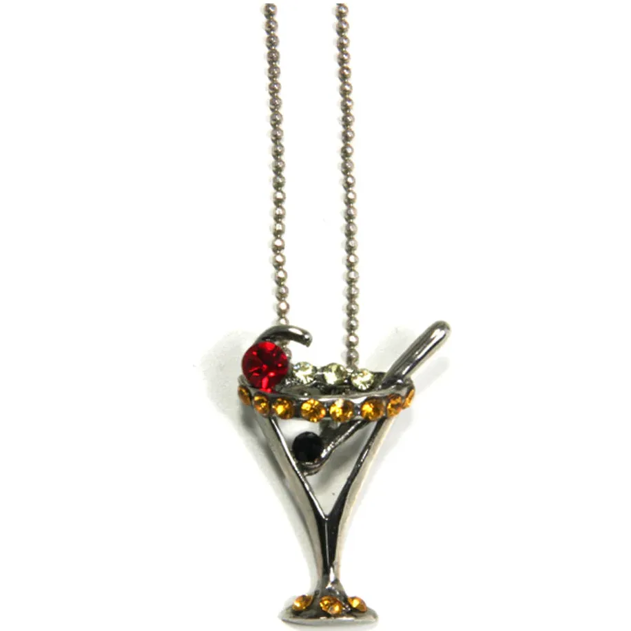 Drink Necklace Topaz Martini