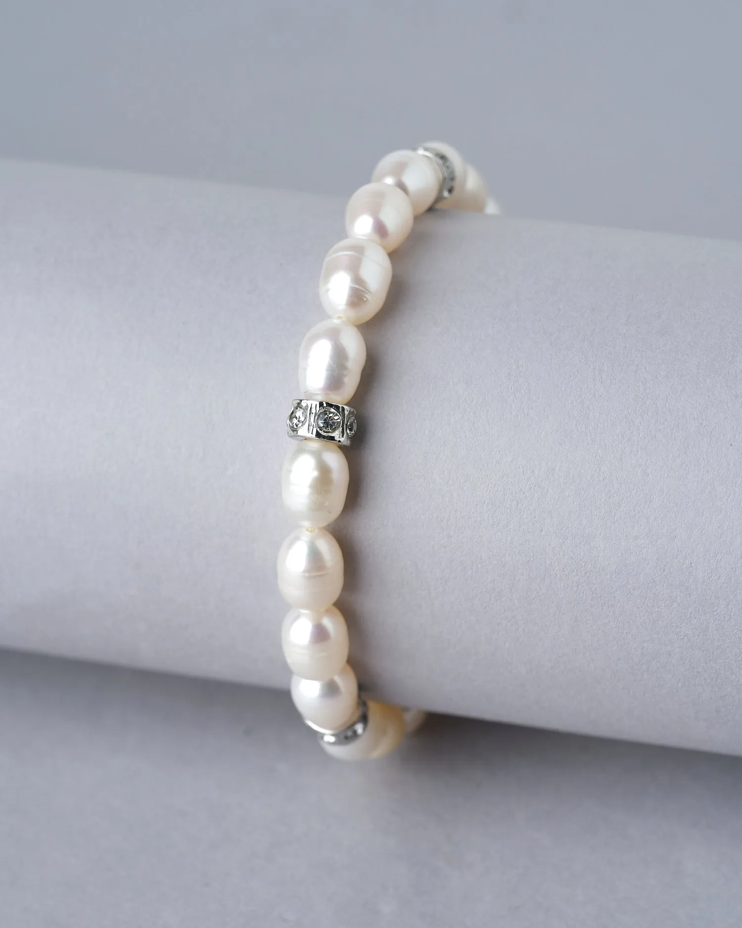 Elegant White 1 line Bracelet