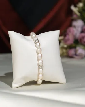 Elegant White 1 line Bracelet