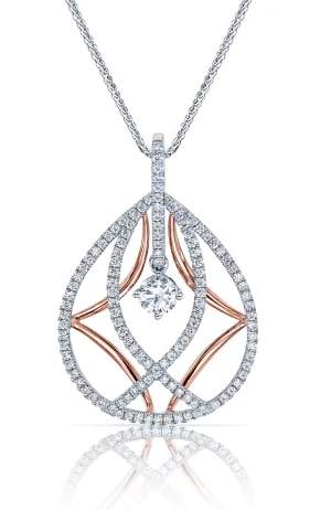 Elma Designs Wide Pear Shaped Diamond Pendant