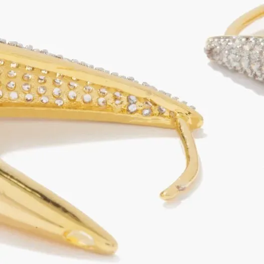 ELONGATED PAVÉ MINI HUGGIE HOOP EARRINGS