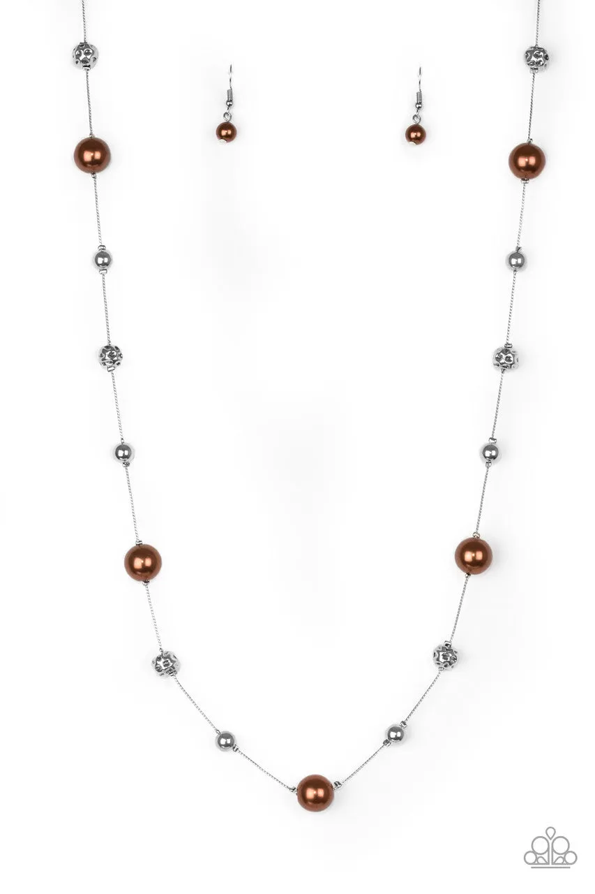 Eloquently Eloquent Brown Paparazzi Necklace