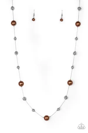 Eloquently Eloquent Brown Paparazzi Necklace