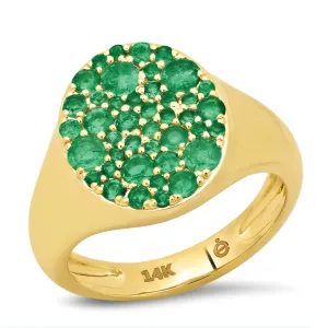 Emerald Signet Pinky Ring
