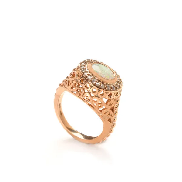 Emmeline Cocktail Ring- Opal