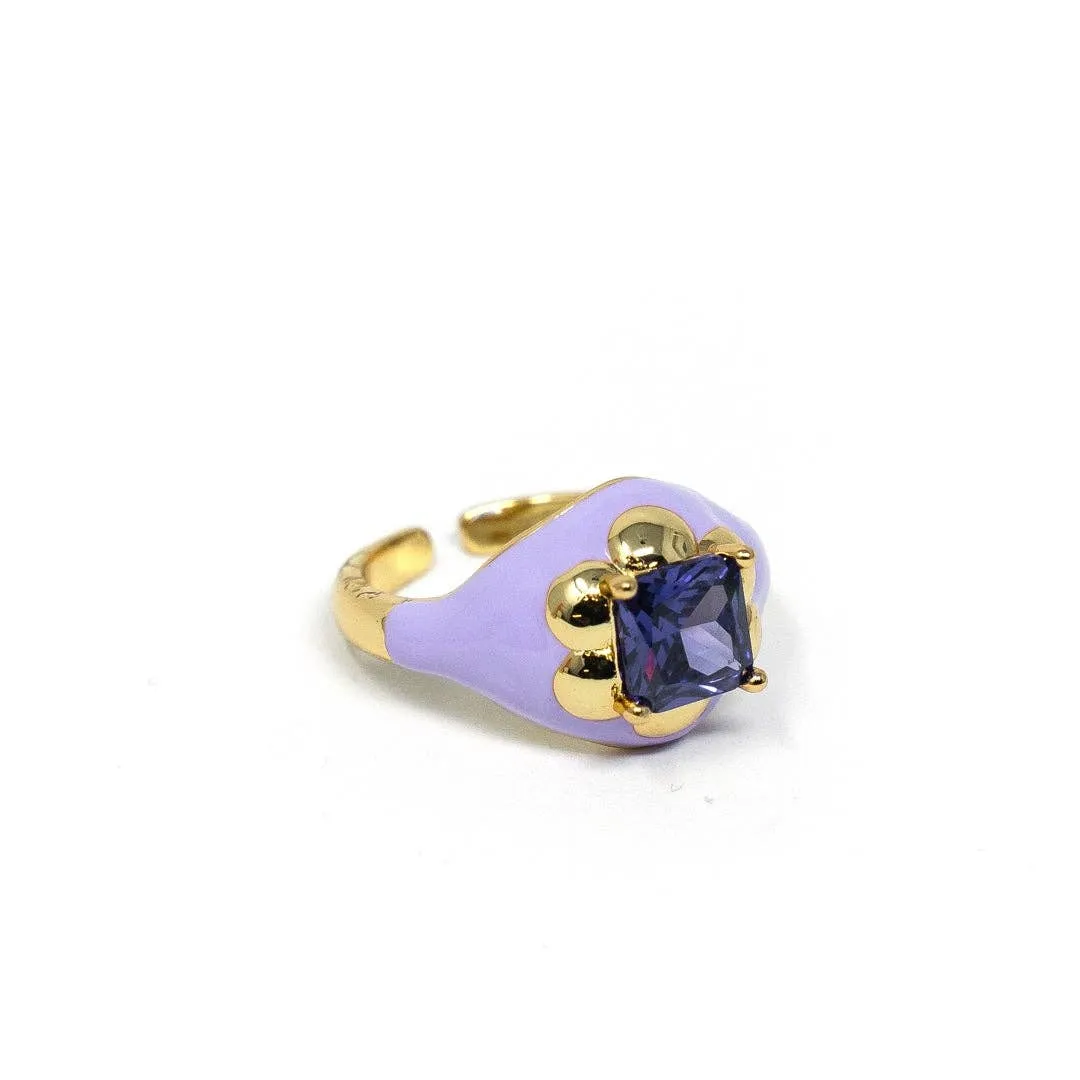 Enamel Gem Rings