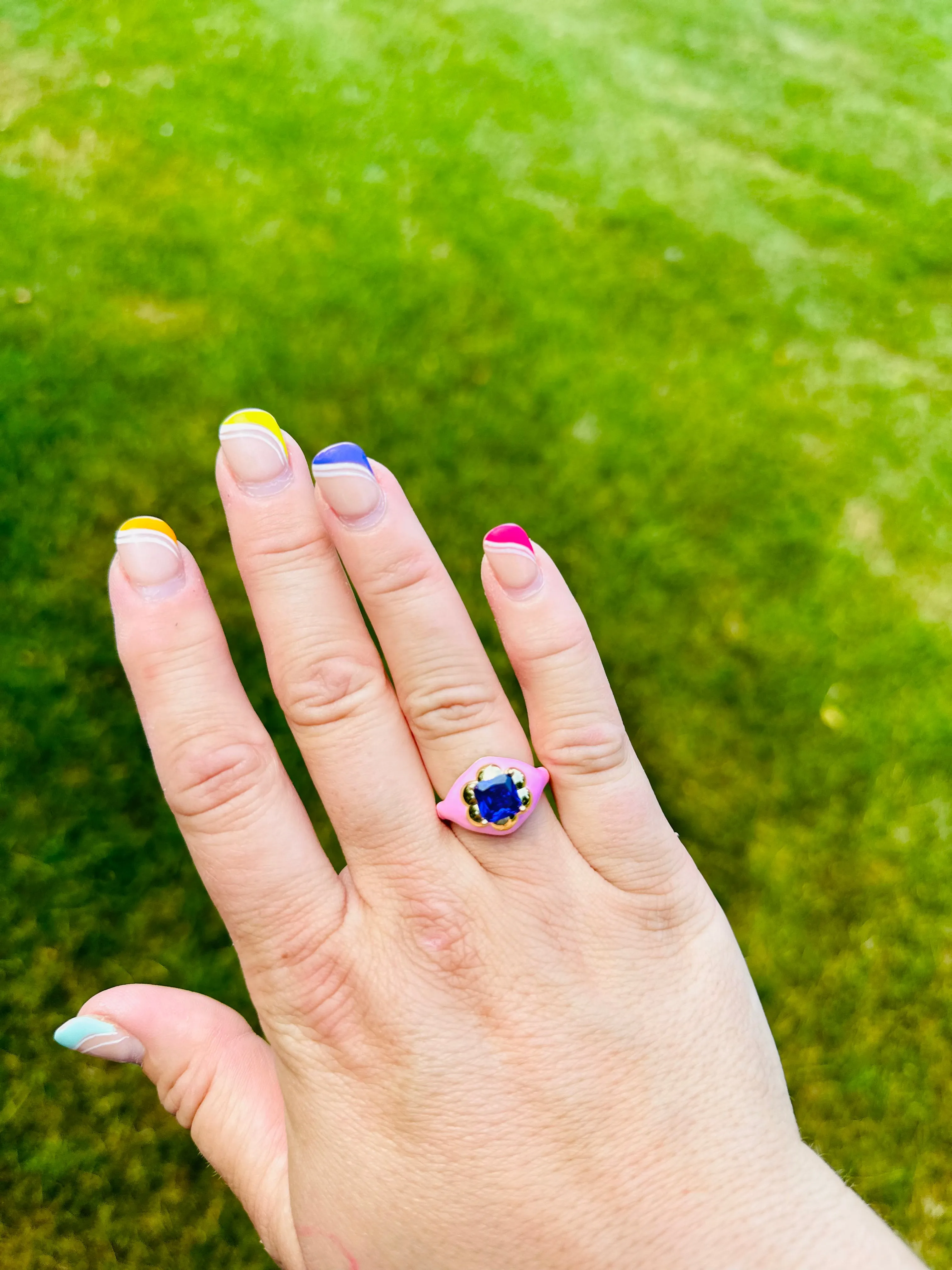 Enamel Gem Rings