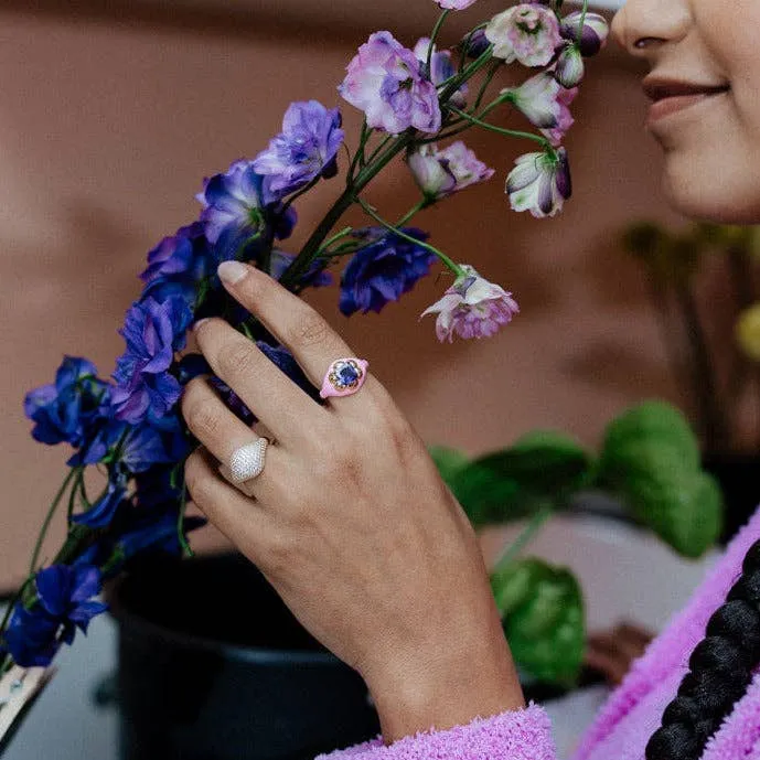 Enamel Gem Rings