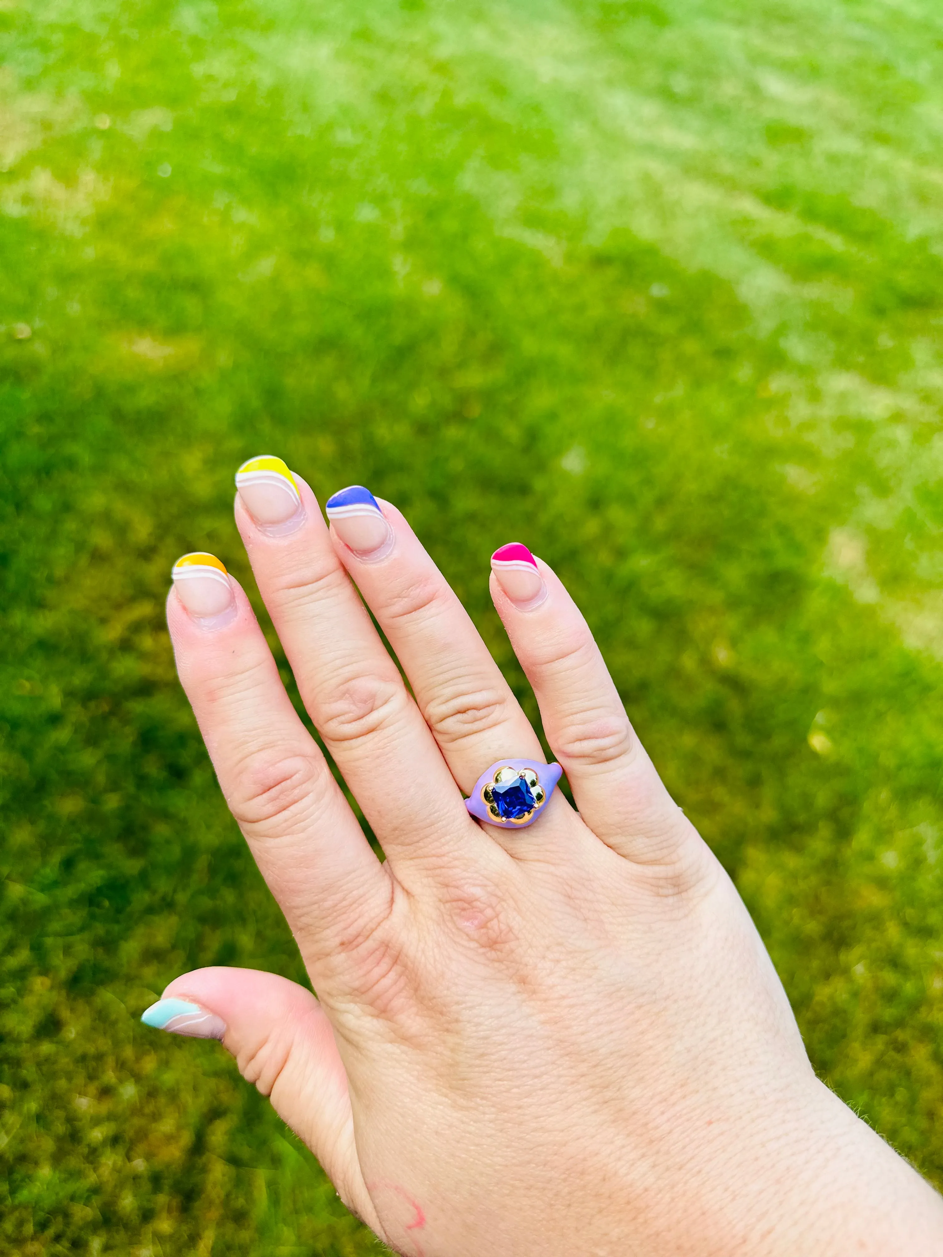 Enamel Gem Rings