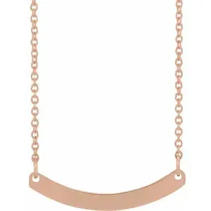 Engravable Curved Bar 18" Necklace 87635