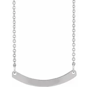 Engravable Curved Bar 18" Necklace 87635