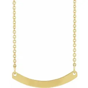 Engravable Curved Bar 18" Necklace 87635
