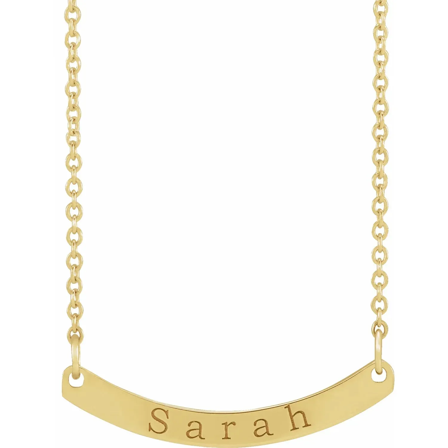 Engravable Curved Bar 18" Necklace 87635