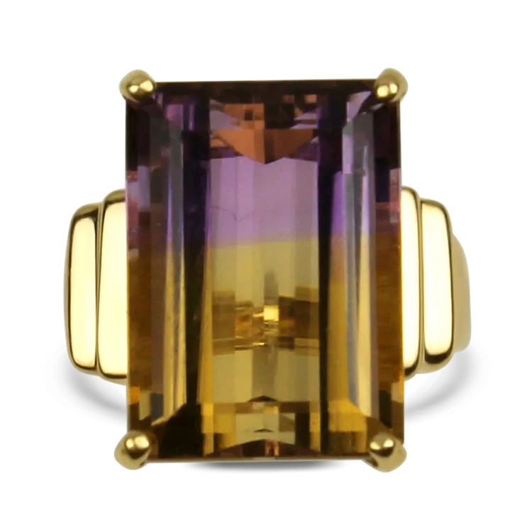 Estate 10k Yellow Gold Ametrine Ring