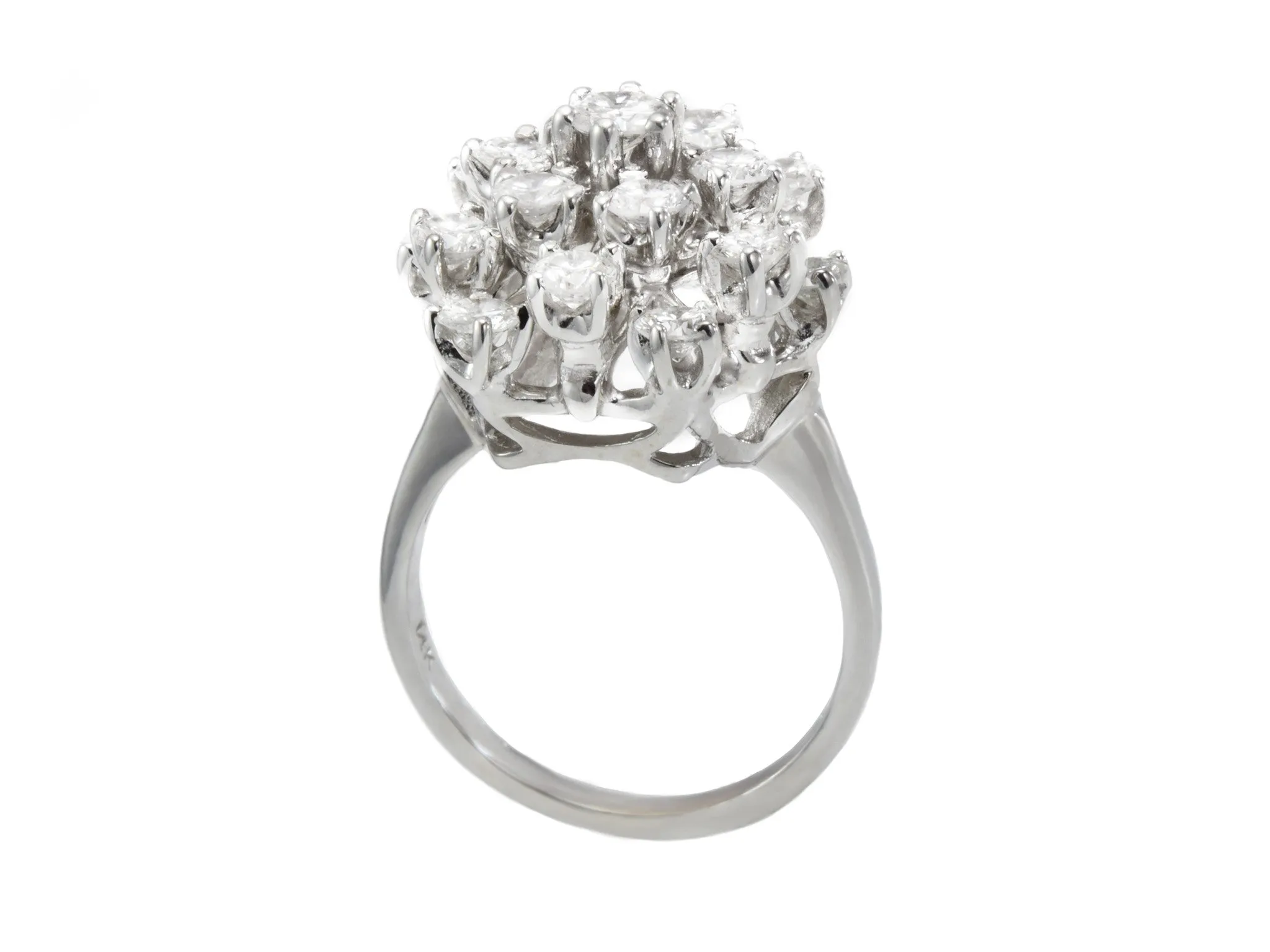 Estate 14KT White Gold Diamond Ring