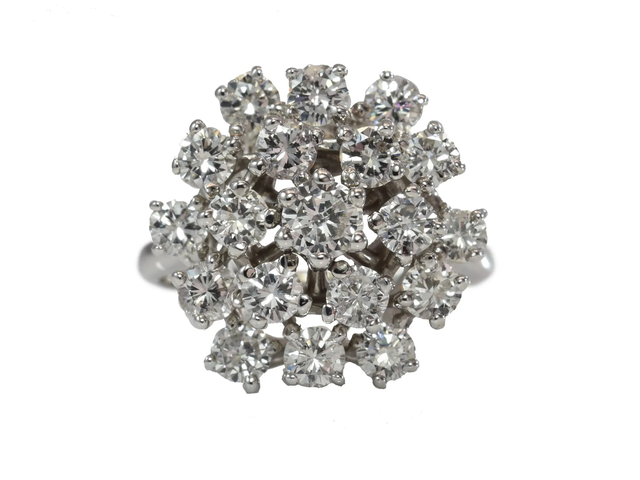 Estate 14KT White Gold Diamond Ring