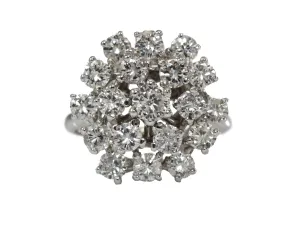 Estate 14KT White Gold Diamond Ring