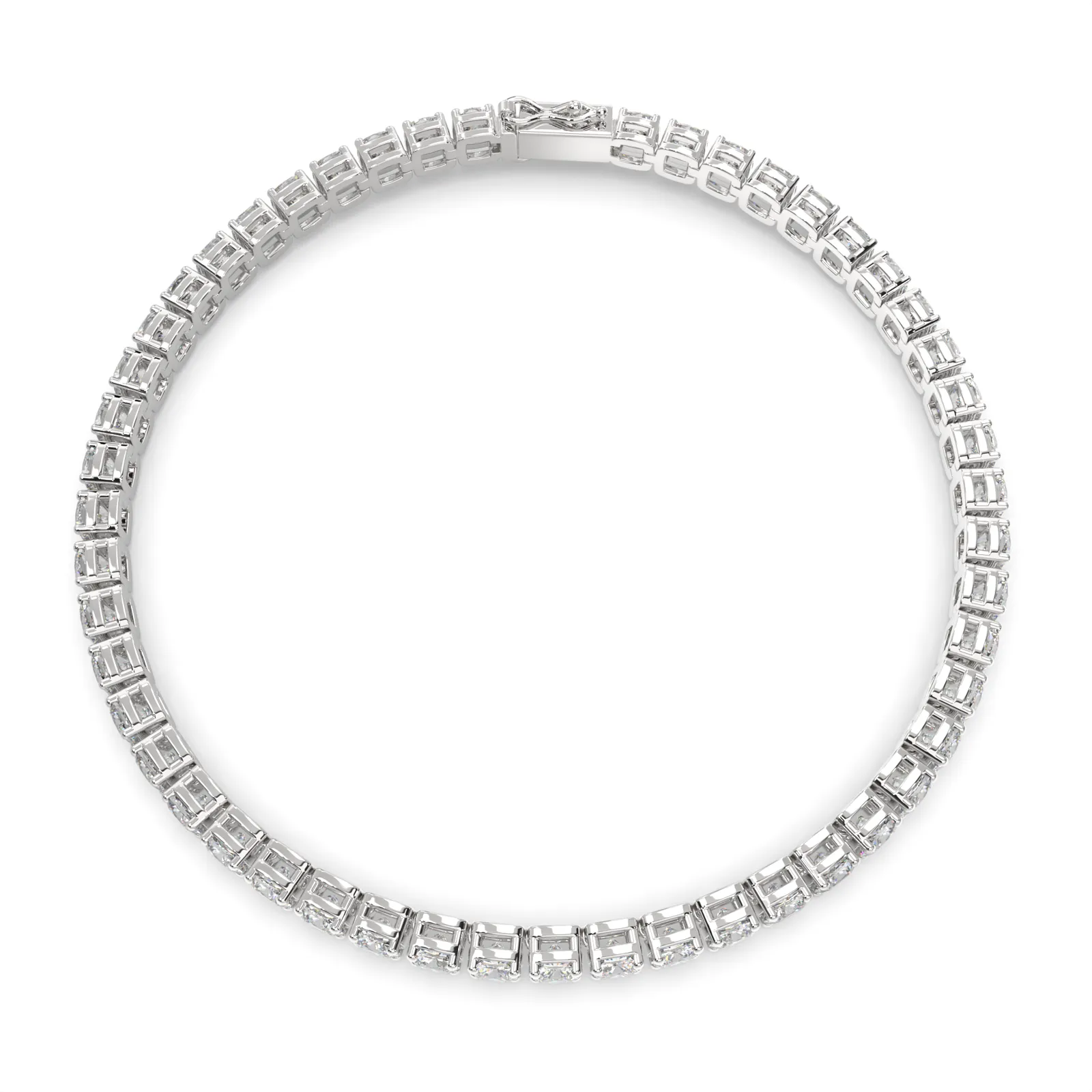 Euphemia Cushion Cut Diamond Tennis Bracelet Prong Set (8 ctw)