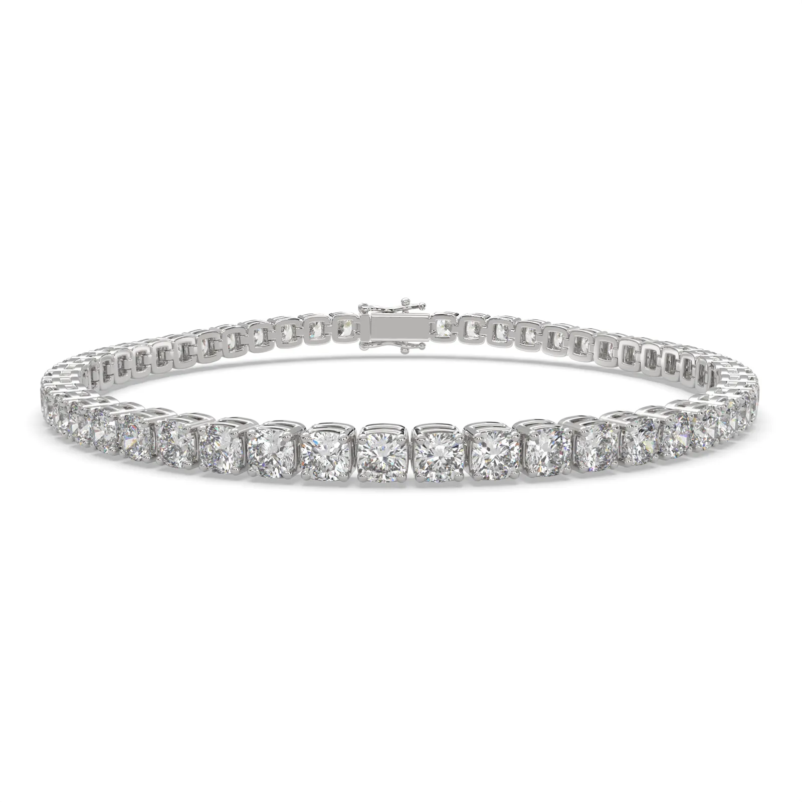 Euphemia Cushion Cut Diamond Tennis Bracelet Prong Set (8 ctw)