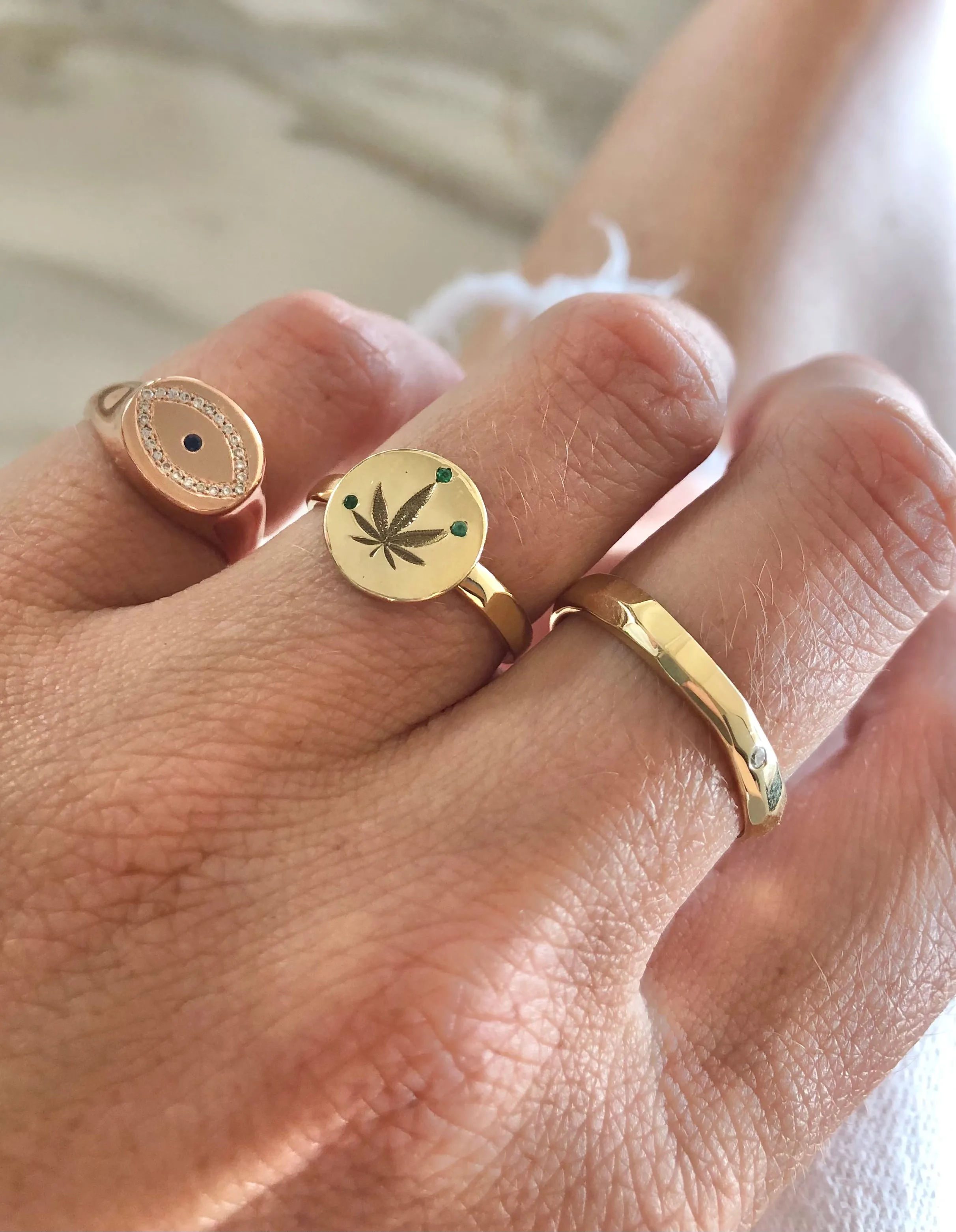 Evil Eye Signet Ring