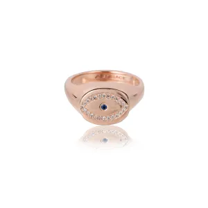 Evil Eye Signet Ring