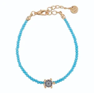 Eye of Protection Turtle Glass Crystal Bracelet