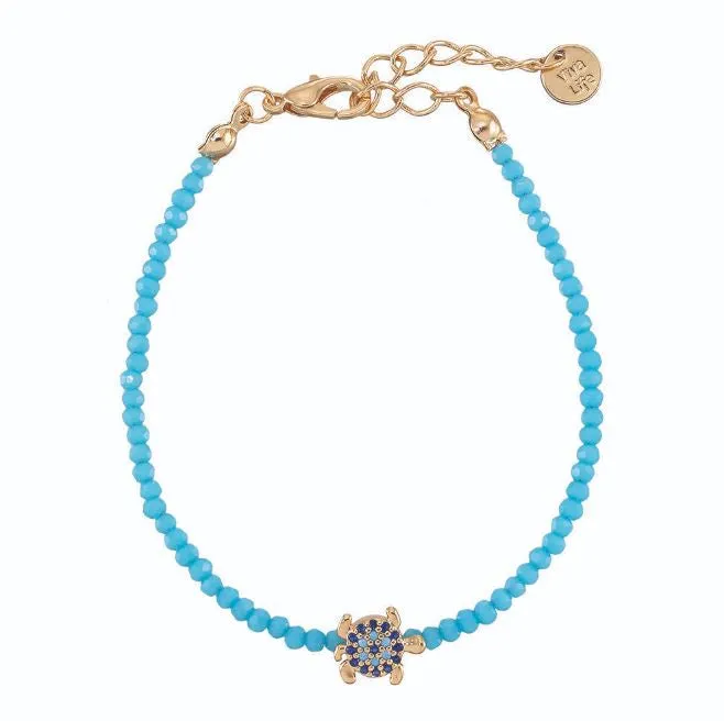 Eye of Protection Turtle Glass Crystal Bracelet