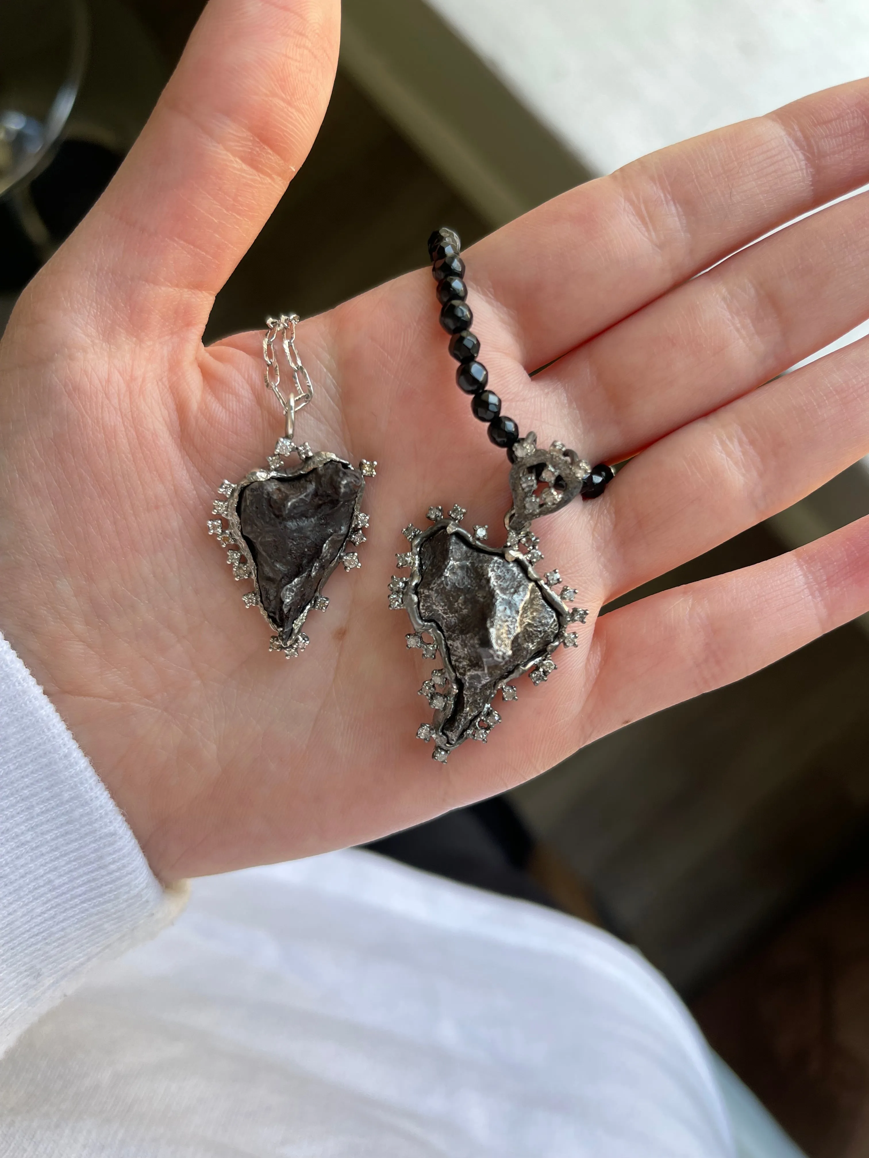 Fallen Debris Silver Necklace