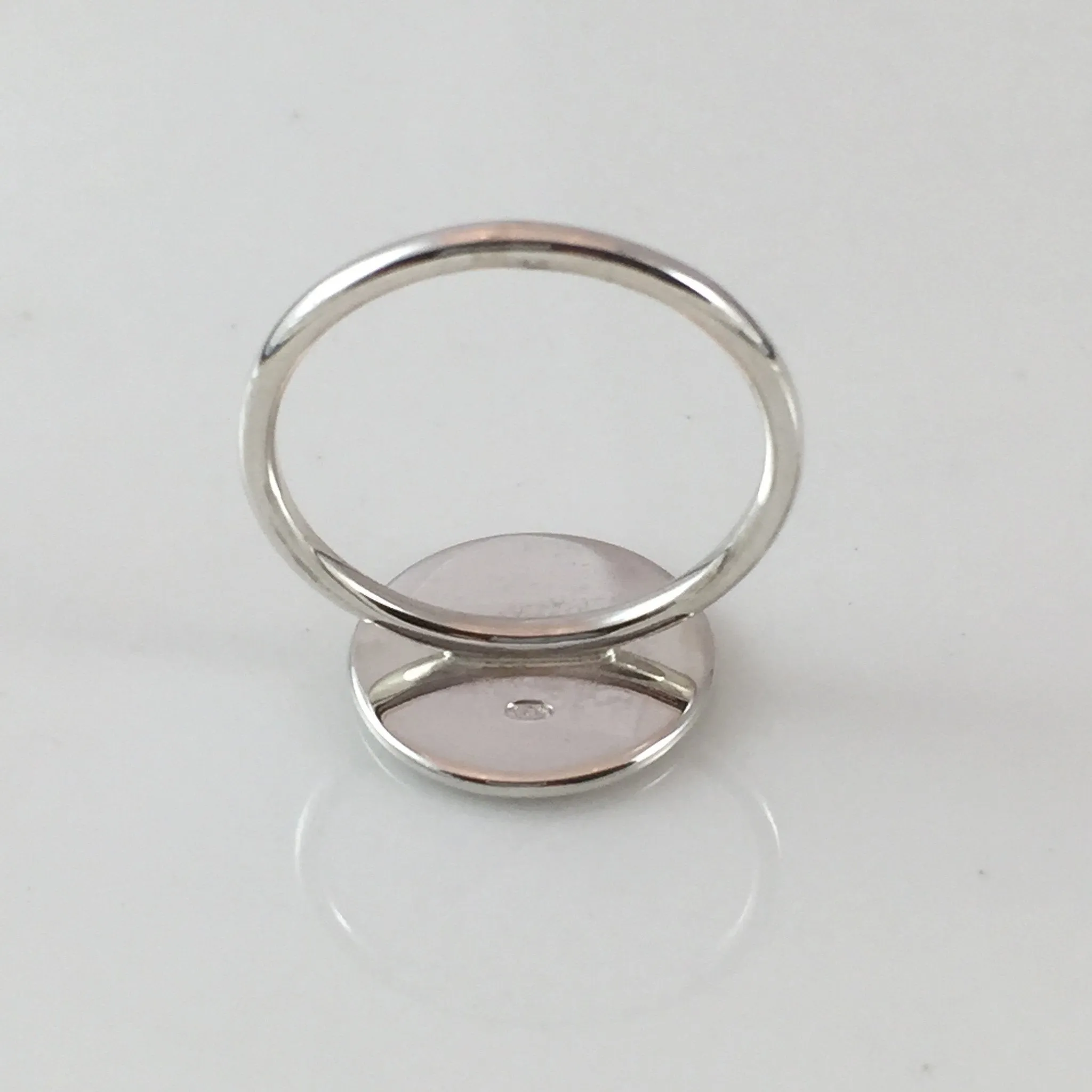 Family Coat of Arms Hand Engraved Round 15mm  -  Sterling Silver Signet Ring