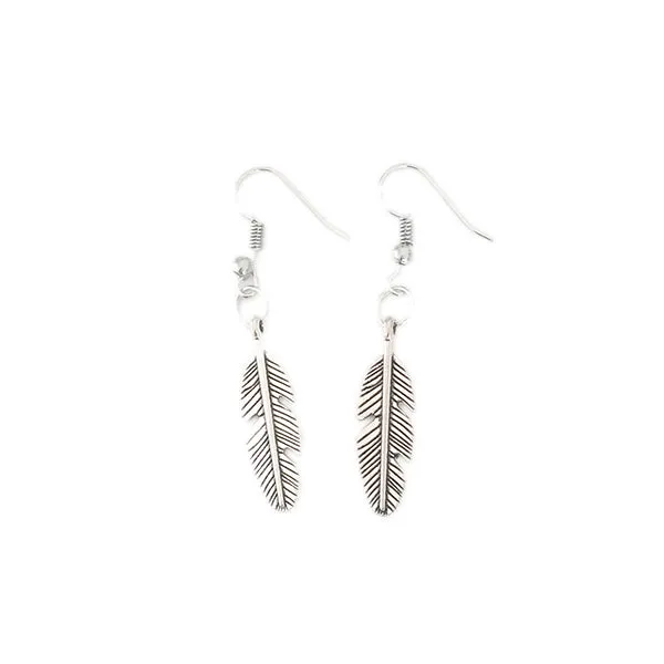 Feather Drop Earrings