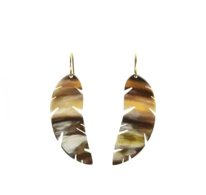 Feather Earrings - Black