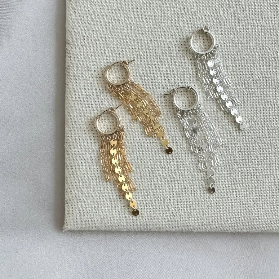 FEATHER EARRINGS IN GOLD
