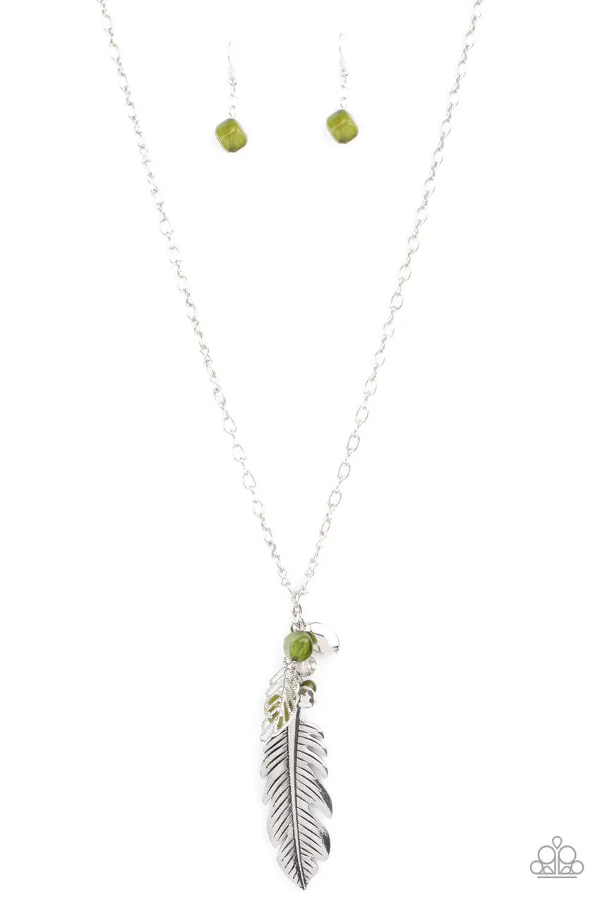 Feather Flair Green Paparazzi Necklace